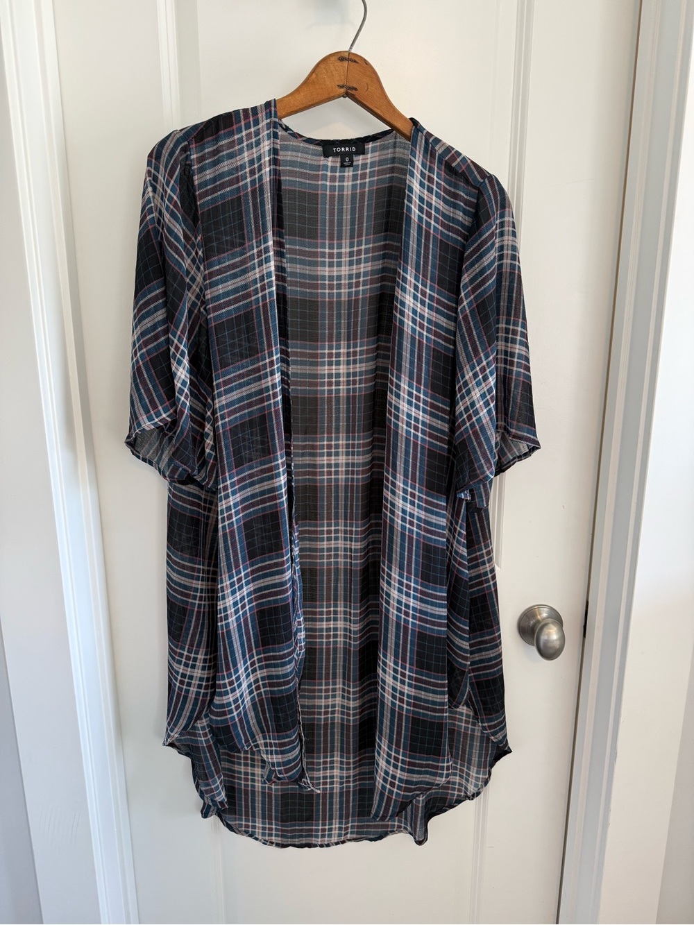 Torrid Black Plaid kimono